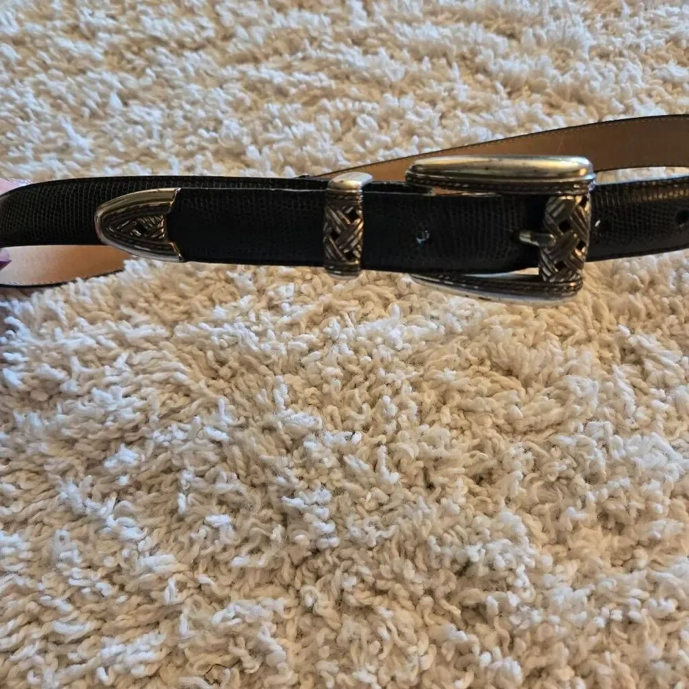Brighton Dark Green Leather Belt  Medium